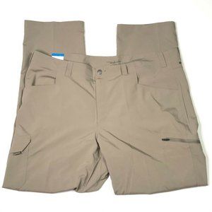 Men's Khaki Cargo Pants - Lightweight Stretch Workwear